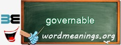 WordMeaning blackboard for governable